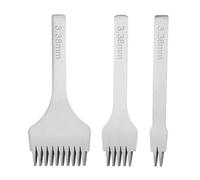 Herramienta de punzón, herramienta de cuero profesional 2/5/10 punta de herramientas de artesanía de cuero de cincel en ángulo francés Punzones para agujeros Costura de cordones