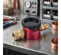Herramienta de purga de nitrógeno de latón con 3 puntos para soldadura y descarga HVAC, válvula reguladora de conector de 1/4 pulgadas, control de flujo estable de hasta 200 PSI, rojo