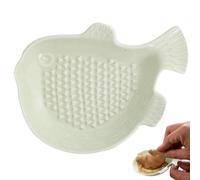 Herramienta de rallador de jengibre herramienta de ginger ginger lindo cerámica de ajo de ajo de cerámica de forma global 4.7x3.5 '' plato de fácil de limpiar para la manzana de cúrcuma de cebo