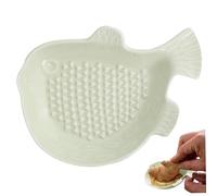 Herramienta de rallador de jengibre lindo cerámica ajo rallador de ajo glinero de jengibre con forma de 4.7x3.5 '' plato de fácil de limpiar para la manzana de cúrcuma de cebolla, cerámica