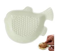 Herramienta de rallador de jengibre lindo cerámico ajo rallador de ajo con forma de jengibre con forma de 4.7x3.5 '' plato de fácil de limpiar para la manzana de cúrcuma de cebolla