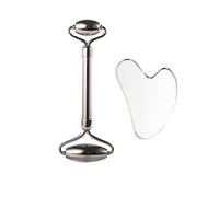 Herramienta De Raspador De Masaje Facial Gua Sha De Acero Inoxidable, Estiramiento Facial, Antienvejecimiento, Estiramiento De La Piel, Masajeador Facial Corporal, Herramientas De Cuidado De La Salud,1 Juego