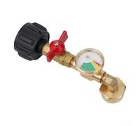 Herramienta de recarga de propano QCC1 con lectura de calibre transparente y válvula de control ergonómica de encendido y apagado para cilindros de acero de 1 libra, 16 onzas y 20 libras