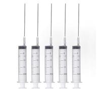 Herramienta de Recarga de Tinta de Cartucho de Impresora, 5 Jeringas PP Acero Inoxidable Reutilizable 20ml Herramienta de Recarga de Tinta de Cartucho Portátil para Oficina
