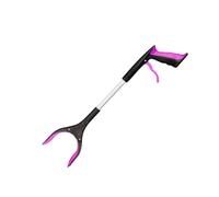 Herramienta de recogida pequeña - Recolector de basura de aluminio resistente de 21 pulgadas con mandíbula giratoria, extensión de brazo de punta magnética para alcanzar peso ligero y portátil para