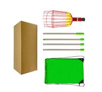 Herramienta de recolección de frutas de aluminio resistente con varilla telescópica, herramienta de jardinería en el hogar, recogedor de frutas para árboles de varias alturas, varilla telescópica