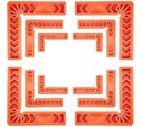 Herramienta de regla cuadrada ABS para un posicionamiento fiable en ángulo recto durante la instalación de molduras de edificios de gabinetes y operaciones de cuadratura de paneles (juego de 12 piezas