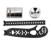 Herramienta de regla de dibujo, herramienta de regla de dibujo multifunción de hierro negro Regla de brújula Pintura innovadora Medición de brújula magnética(17mm-黑色)