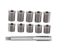 Herramienta de Reparaci¨®n de Roscas de Buj¨ªas, Herramienta de Reparaci¨®n de Roscas de Buj¨ªas de Acero Inoxidable Perno M10X1.0 Grifo M12X1.0 Accesorios para Autom¨®viles Kit de