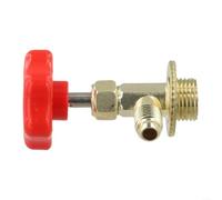 Herramienta de reparación de aire acondicionado para R134a con válvula dispensadora de latas, interfaz de conector SAE de 1/4, estructura de metal y plástico, operación a prueba de fugas