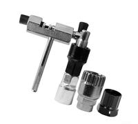 Herramienta de reparación de bicicleta de acero al carbono para eje central, volante, cadena y desmontaje de manivela, kit de mantenimiento de ciclismo multifunción compacto, plateado (E)