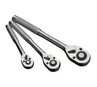 Herramienta de reparación de coche de 3 piezas, llave de carraca rápida, 3/8 1/4 1/2 pulgadas, cabeza de destornillador voladora, biela de 6, 35 mm, trinquete de liberación fácil