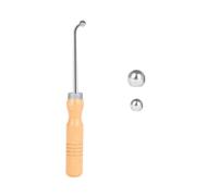 Herramienta de reparación de cuerno francés con mango de aleación y madera maciza, dos bolas de chapa metálica para un mantenimiento práctico