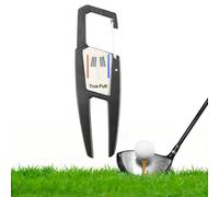 Herramienta de Reparación de Divot Đe Golf - Tenedor Dë Green Plegable con Marcador Dë Bola Magnético | Botón Emergente, Aleación Dè Zinc Duradera, Herramienta Dè Golf Portátil