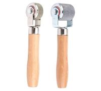 Herramienta de Reparación de Neumáticos de Parche, Rueda de Coche, Mango de Madera, Reparación de Parches de Neumáticos, Herramienta de Reparación de Rodillos de Rodamiento de Bolas(M)