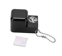 Herramienta de reparación de puntas de taco de billar 4 en 1, soporte multifuncional para tiza de billar con moldeador de puntas de metal, caja de tiza de aleación de aluminio para (Negra)