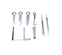 Herramienta de reparación profesional para instrumentos de viento metálicos, incluyendo palas de gancho y pinzas para requisitos de mantenimiento integrales. Herramienta de reparación para