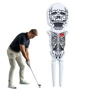 Herramienta de reparación verde de golf, marcador de bola en forma de calavera, horquilla de división de aleación de zinc de 3.54 x 0.91 pulgadas, diseño compacto portátil, 1 pieza plateada para