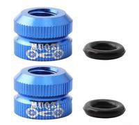 Herramienta de repuesto de tapa de válvula de bloqueo de válvula de bicicleta, aleación de aluminio, sello hermético ultraligero para neumático de vacío de bicicleta de carretera (azul)