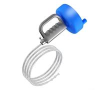 Herramienta de resorte galvanizada para desatascar serpiente de drenaje | Varilla de dragado de metal grueso con mango antideslizante para eliminación de obstrucciones de tuberías | Limpiador de