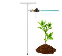 Herramienta de riego de raíces profundas, herramienta de riego de árboles de raíces profundas - Dispensador de alimentos de acero inoxidable con botella de fertilizante, sistema de riego de árboles