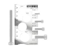 Herramienta de rosca de acero inoxidable | Counter for imperial and metric nuts | Space Saving Measuring for Bit Bolt Nut Craft Industry and Home Use 3,94 x 1,97 pulgadas