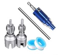 Herramienta de roscado de tuberías 2 en 1 para taladros con cortadores de acero de aleación de precisión para roscas internas/externas, adecuada para varios tamaños de tubería en reparación de