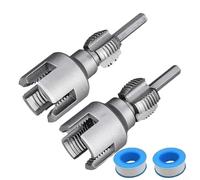 Herramienta de roscado de tuberías para tubos de PVC de 1/2 pulgada y 3/4 pulgadas, cortador de rosca interno y externo con juego de troqueles, compatible con Electric Dri