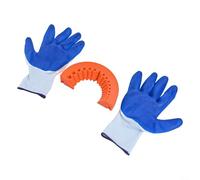 Herramienta de sacapuntas de broca semicircular con guantes para moler brocas (naranja)