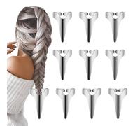 Herramienta De Sección Para El Cabello | Herramienta De Trenza Para Los Dedos | 10 Piezas De Uñas De Metal Para Los Dedos | Herramienta Ajustable Y Multifuncional Para Curl, Trenza Y Extensiones De Ca