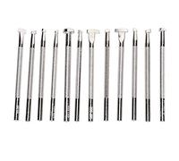 Herramienta de sello de cuero 12PCS, herramientas de grabado y estampado de cuero Juego de punzones de sello de diferentes formas Herramientas de fabricación de silla de montar para trabajar artesanía