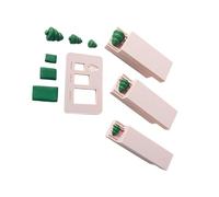 Herramienta de sellos de arcilla para árbol de Navidad, 3 rodillos para manualidades artísticas de joyería y regalos hechos a mano, cuentas de arcilla