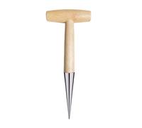 Herramienta de sembradora manual de acero inoxidable con mango de madera para sembrar, trasplantar, plantar, herramienta de jardín