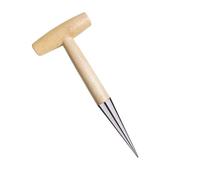 Herramienta de sembradora manual de acero inoxidable con mango de madera para sembrar, trasplantar, sembrar, sembrar, sembrar, sembrar, sembrar bulbos, herramienta