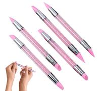 Herramienta de silicona para uñas, bolígrafo de escultura de uñas de doble punta, suministros de manicura, mango antideslizante, ayuda para esculpir dibujo y modelar