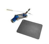 Herramienta de soldadura electrónica con base magnética y conectores giratorios, punta plateada de 0,8 mm para reparación de PCB y pruebas de chip, medidor compacto para trabajos de soldadura fina en