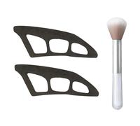 Herramienta de sombra de ojos con 2 plantillas, asistente eficaz para sombra de ojos con pincel, herramienta de aplicación rápida para maquillaje de ojos más profundo, para principiantes y amantes del