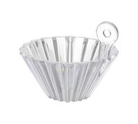 Herramienta de soporte de papel con filtro de café con 20 costillas integradas para combinar el filtro de origami geometría y extracción de impulso
