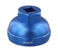 Herramienta de soporte inferior roscada integrada de aleación de aluminio con llave, instalación de desmontaje de precisión CNC para BB-39-16/BB-49-16, par de torsión de 35-50 N.m, azul (BB-44-16)