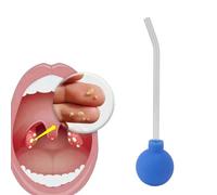 Herramienta de succión al vacío, tubo de succión angular, limpiador de garganta para el tratamiento del mal aliento, para el mal aliento, extractor manual portátil de piedras de amígdalas para adultos