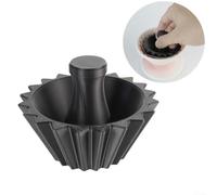 Herramienta de sujeción de papel de filtro para preparación de café que proporciona un ajuste seguro y un flujo de agua uniforme con diseño de costilla reforzada para evitar el colapso del filtro