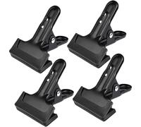Herramienta de sujeción para fondo de fotografía, 4 piezas, clips resistentes para fondo en color negro para una fácil fijación del fondo.