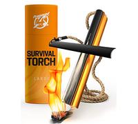 Herramienta de supervivencia de arranque de fuego, kit patentado todo en uno de pedernal y fuego de acero, arrancador de fuego de varilla ferro con cuerda impermeable de 36 pulgadas y quemador de