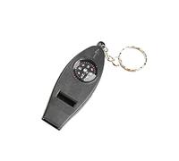 Herramienta de supervivencia de emergencia, 4 en 1 mini mínimo termómetro de bolsillo Multi Whistle Whistle Magnifier Keychain Práctico Herramienta de supervivencia de emergencia para al aire libre,