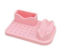 Herramienta de taladro para uñas, caja de exhibición, herramientas de manicura, organizador de herramientas de 24 agujeros, taladro y bits, caja de almacenamiento de herramientas profesionales