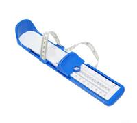 Herramienta de tamaño de zapatos de 80-200 mm para niños y adultos, regla de medición de ABS, escala de fácil lectura para comprar zapatos, rojo (azul)