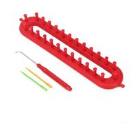Herramienta de tejer rectangular y redonda para bufandas y sombreros, perfecta para mentes creativas (26 cm)