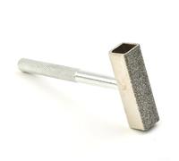 Herramienta de tocador para rueda de molienda, paquete de 2, aparador de piedra de esmeril para amoladora de banco, construcción de acero con crestas para un agarre seguro, aproximadamente 100 x 45 mm