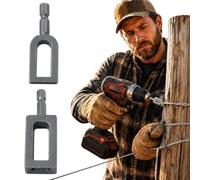 Herramienta de Torcido de Cable para Taladro Eléctrico, Rejilla de Acero de Alta Resistencia con Mandril de 1/4" Hex, Enrollador de Cable de Refuerzo para Construcción y Cerca