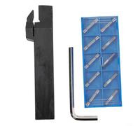 Herramienta de torneado de torno 34 MGEHR20203 Soporte con insertos MGMN300M 10pcs, herramienta de acero de aleación para corte y ranurado confiables en procesos de mecanizado